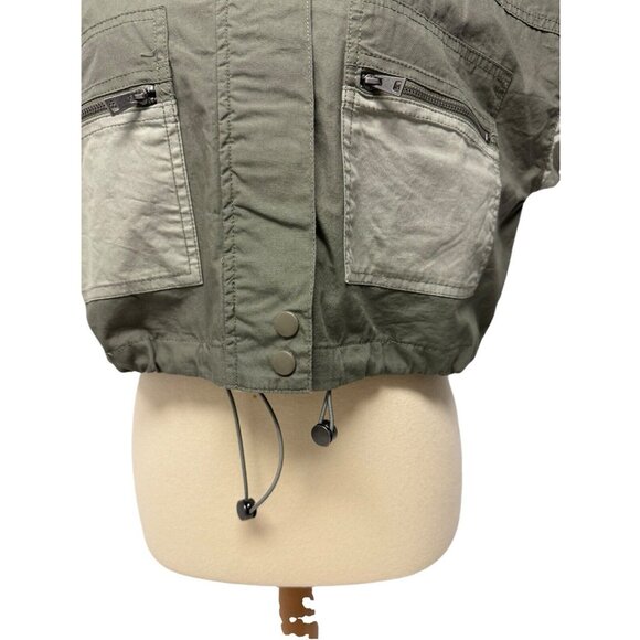 Forever 21 women's Poplin Color block Utility Cropped Vest size S - Picture 6 of 12